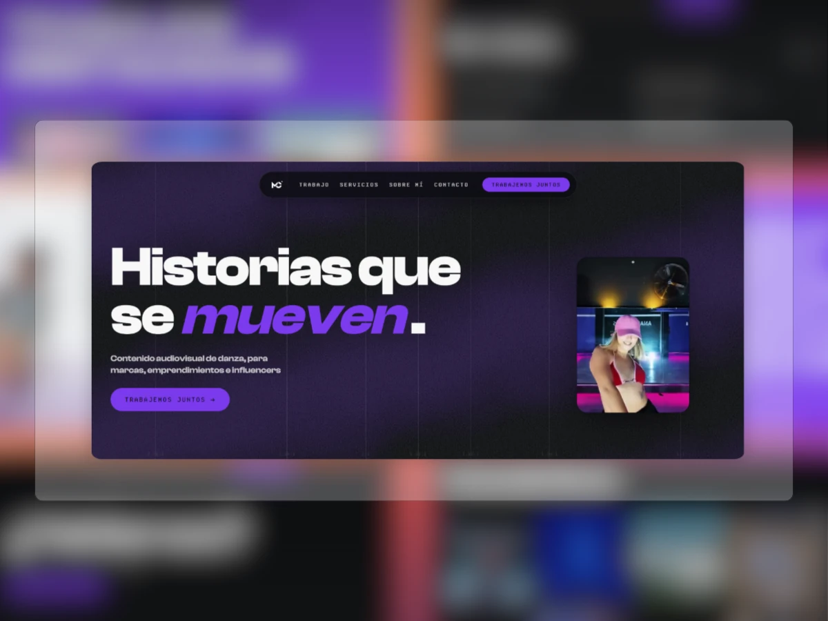 Captura del sitio de Micaela Córdoba